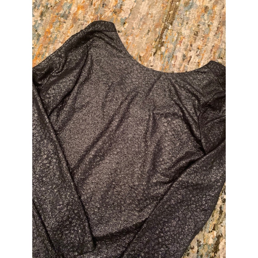 NWT Black Glitter Jennifer Lopez Long Sleeve Dress
